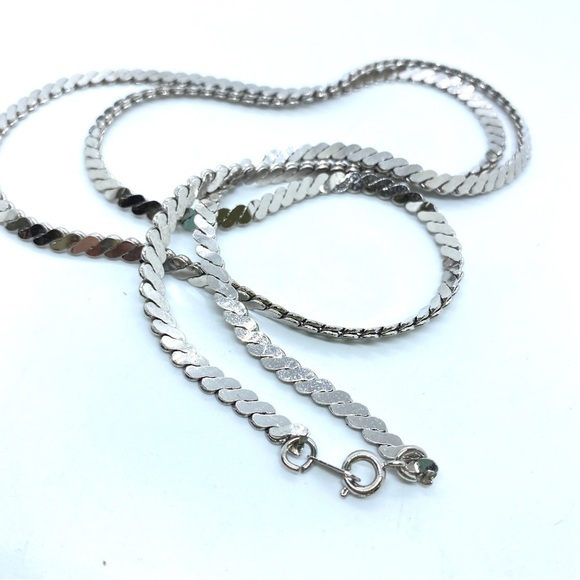 KOREA Silvertone Vintage Chain 30" - Picture 1 of 8